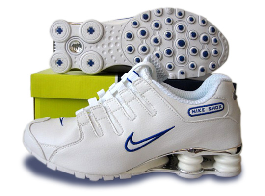 Mens Nike Shox Nz Sl Si Shoes White Blue